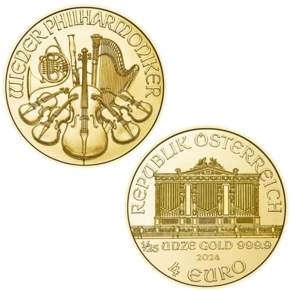 2024 Austrian Philharmonic 1/25th Ounce Gold Coin