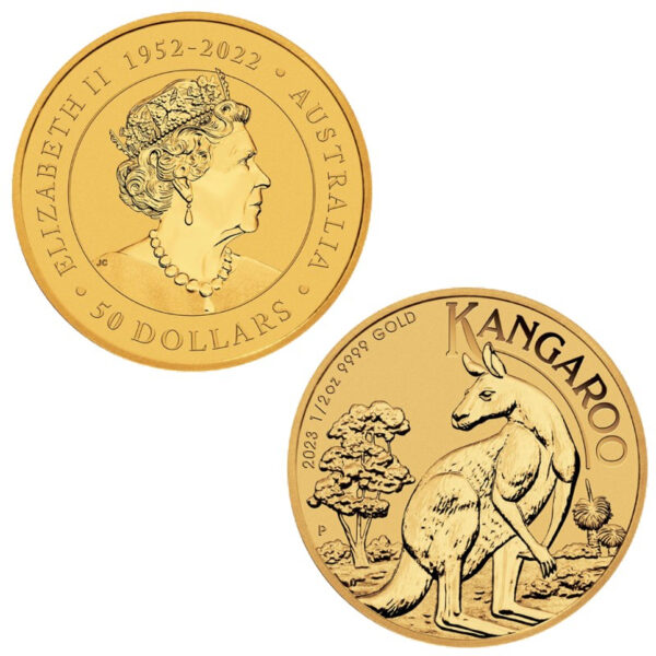 2023 Australian Kangaroo 1/2 Ounce Gold Coin